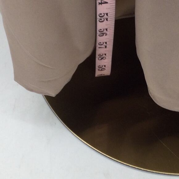 FORMAL SZ 8 M Tan Taupe Brown Faux Wrap Belted Maxi Bridesmaid Dress NEW 0B13 - Picture 3 of 8